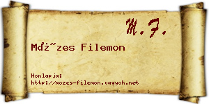 Mózes Filemon névjegykártya